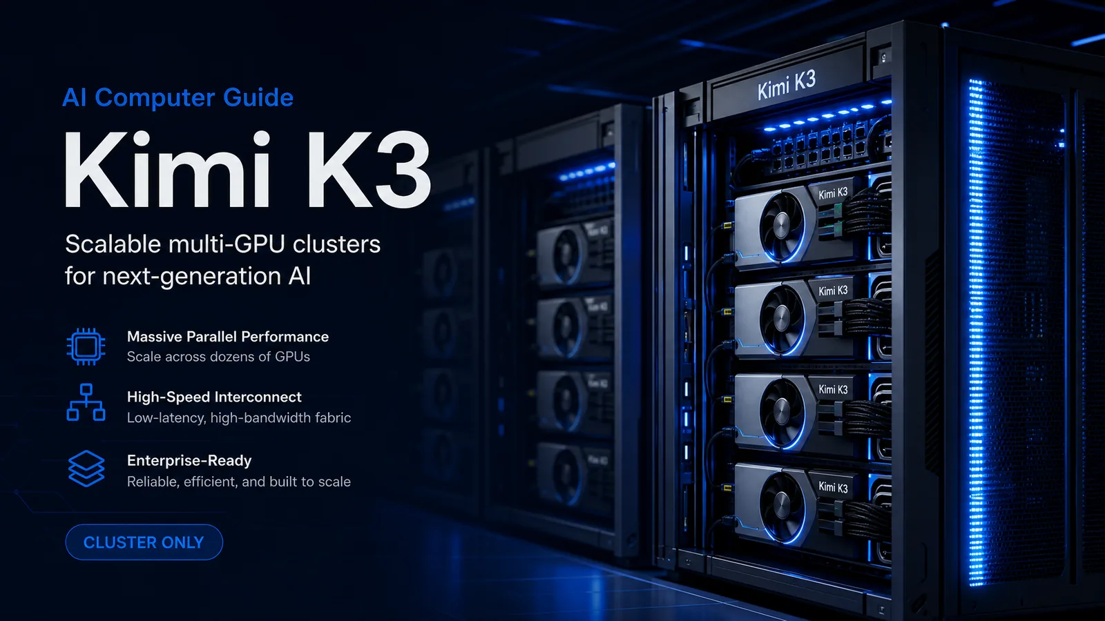 Kimi K3 multi-GPU cluster hardware concept for local LLMs